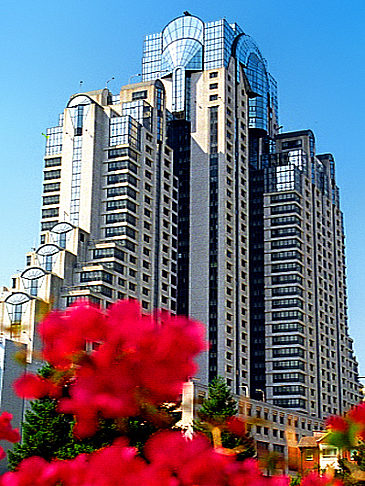  Fotografie Sehenswürdigkeit  von San Francisco Das Marriott Hotel in den Yerba Buena Gardens